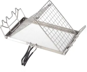 Stainless Steels Toaster Rack Folding Bread Heaters Camping Adventure Bread Toaster Tray Adjusted Steel Folding Grills