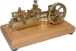 Steam Engine Kit That Runs, 1.7CC Mini Retro Horizontal Single-Cylinder Motor Reciprocating Double-Acting Mill Engine Model Kit with Speed Reducer, Science Education Kit Gift -RTR