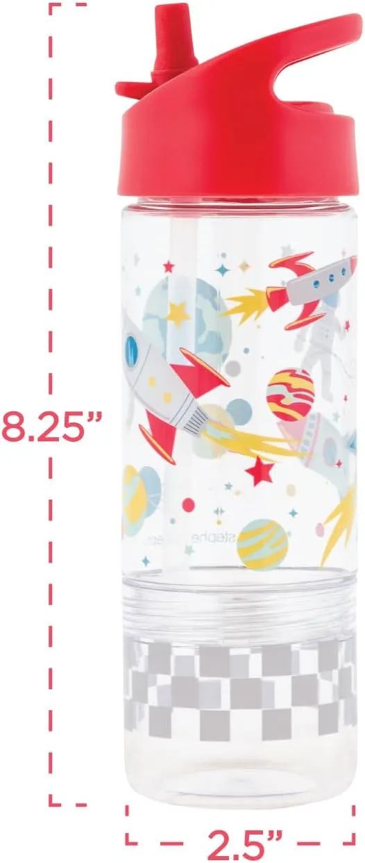 Stephen Joseph, Kids Sip and Snack Water Bottle, 12 oz Tritan BPA Free, Drink and Snack Water Bottle for Girls & Boys, Back to School Water Bottle, Construction
