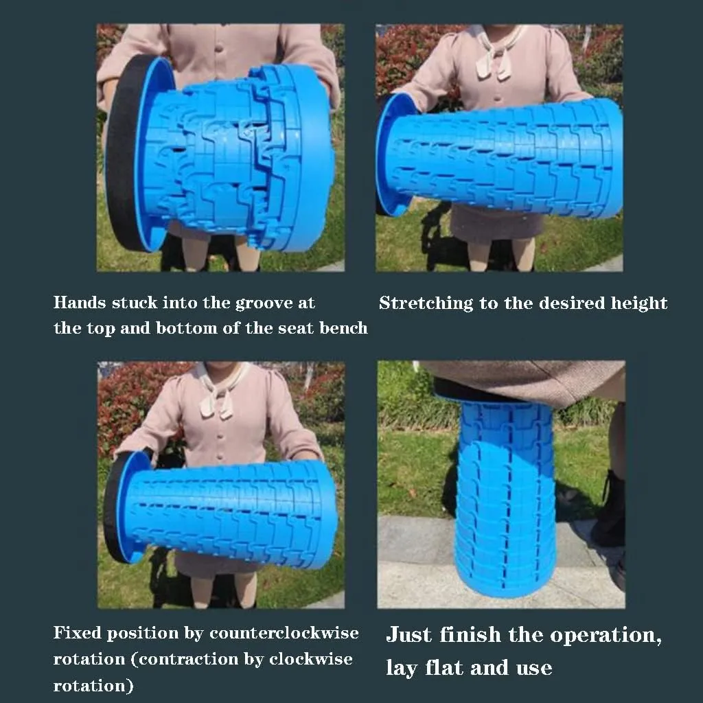 Stools Portable Folding Chair Folding Camping Stool Retractable Seat Suitable for Adult Camping, Fishing, Hiking, Barbecue