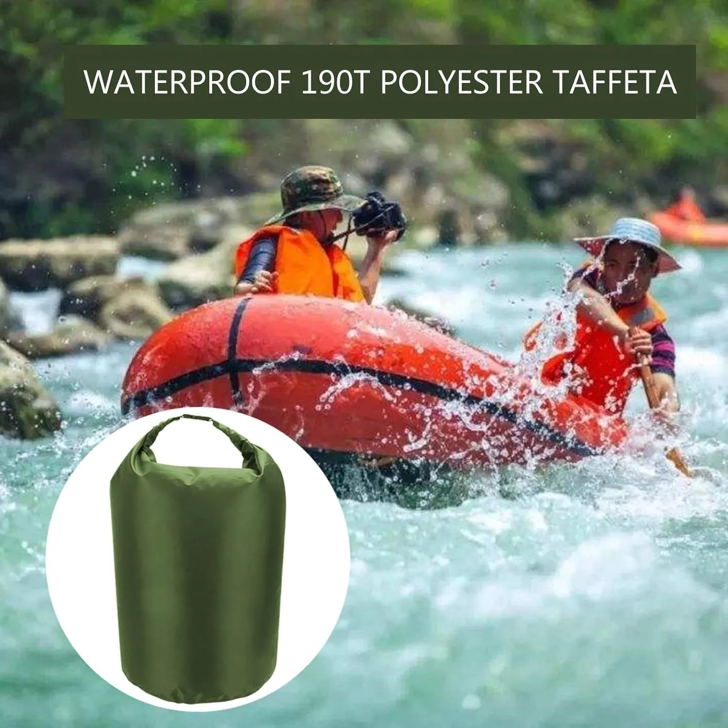 Storage Bag 3pcs Waterproof Dry Bag Roll Top Dry Sack for Kayaking Boating Fishing Swimming