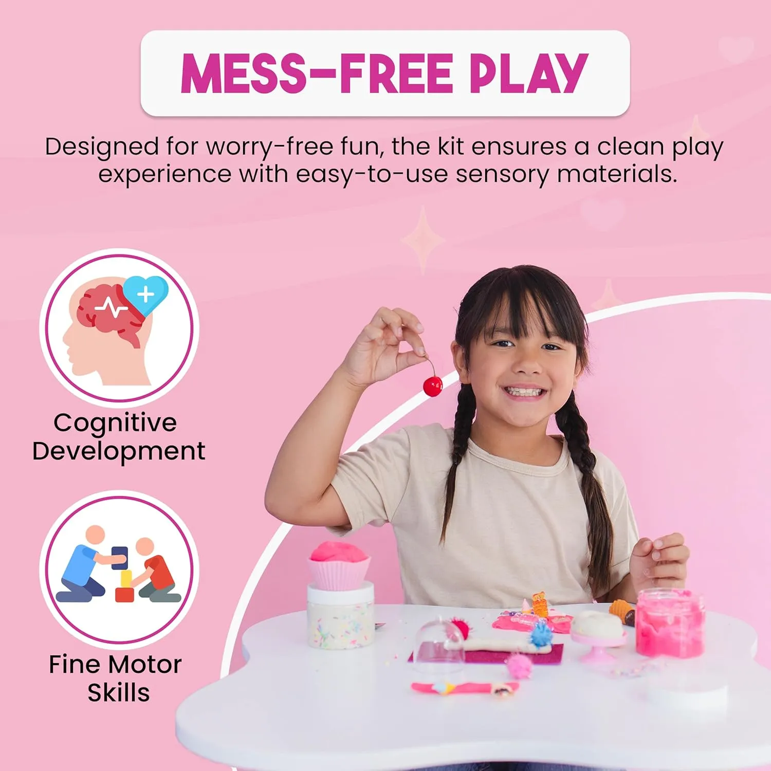 Sugar Rush Sensory Kit, Sensory Play, Cognitive Development and Fine Motor Skills, Tactile Activities for On The Go, Sensory Toys for Preschoolers and Kids Ages 4, 5, 6, 7, 8
