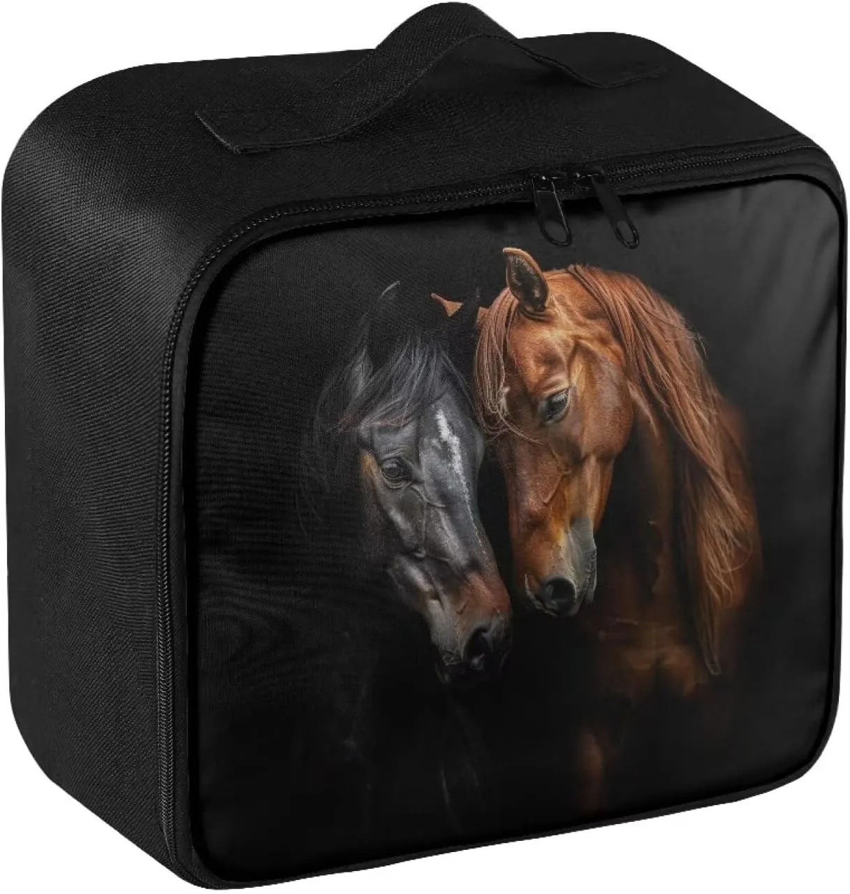 SUITOSEFLY Travel First Aid Kit Horse Pattern Medicine Storage Box with Handles Lightweight First Aid Bag Empty Medical Bag Emergency Survival Kit