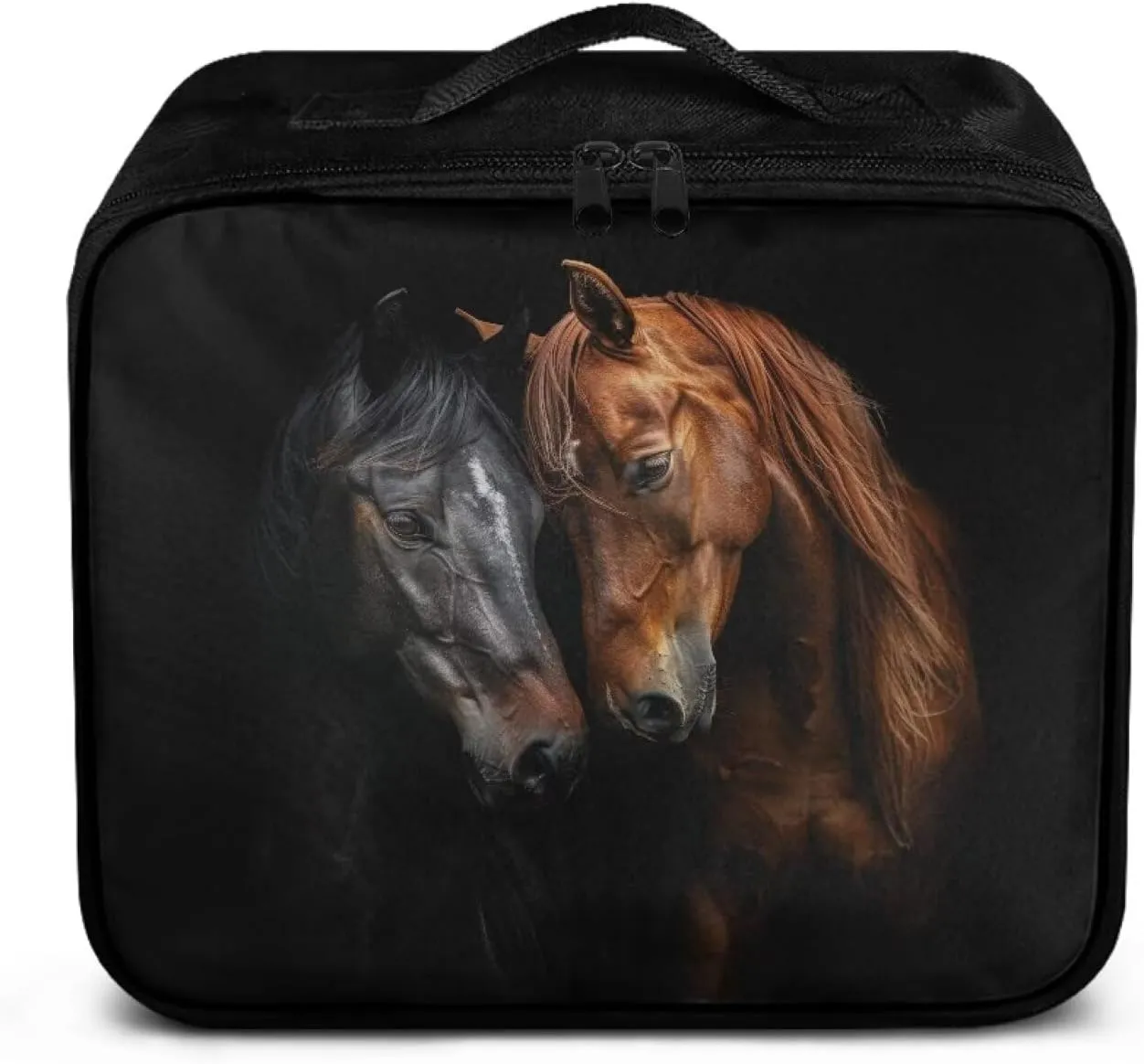 SUITOSEFLY Travel First Aid Kit Horse Pattern Medicine Storage Box with Handles Lightweight First Aid Bag Empty Medical Bag Emergency Survival Kit