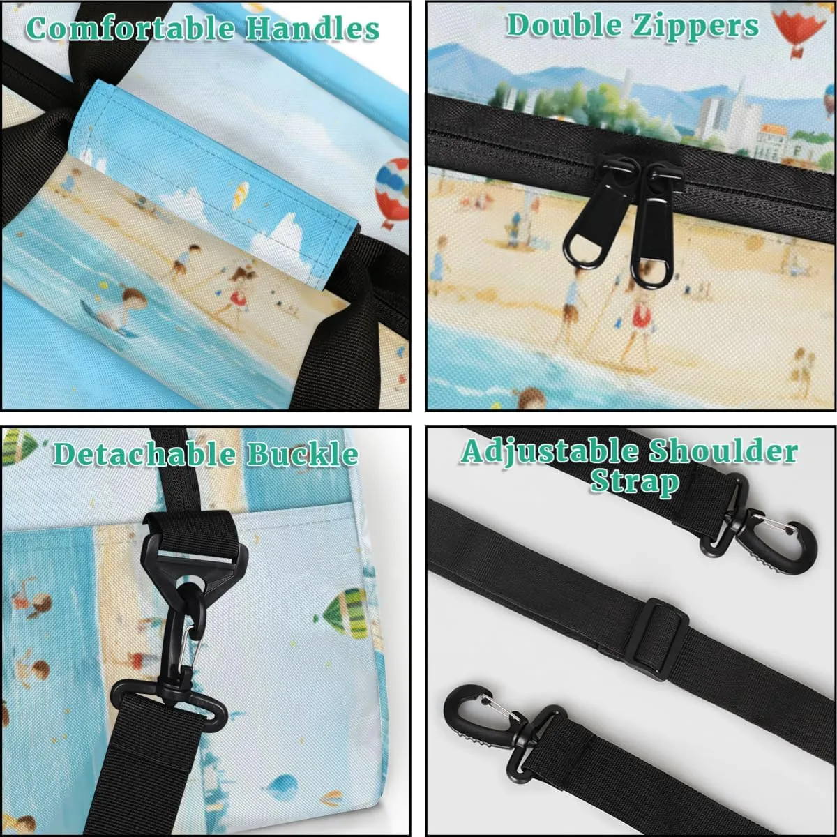 Summer Swimming Beach Custom Sports Gym Bag Personalized Dance Bag Teens Travel Weekender Overnight Carry On Bag Boys Girls Waterproof