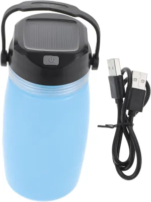 SUPVOX Water Warmer Portable Solar Kettle Collapsible Charging Kettle Night Light Abs Silicone