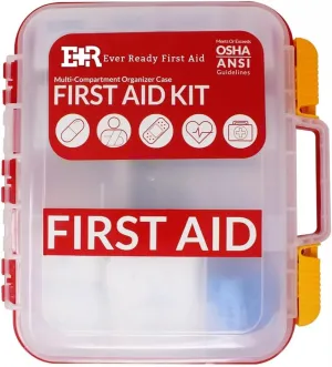 Survival First Aid Kit Fatwood Fire Starting Saw Knife Ferro Rod