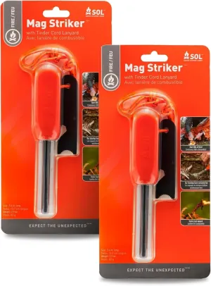 Survive Outdoors Longer Mag Striker with Tinder Cord (Pack of 2)