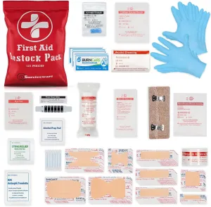Surviveware Waterproof Premium Survival First Aid Kit - Survival Emergency Preparedness for Travel Camping Gear, Survival Kit and Outdoor Emergencies - HSA & FSA Eligible Survival Kit
