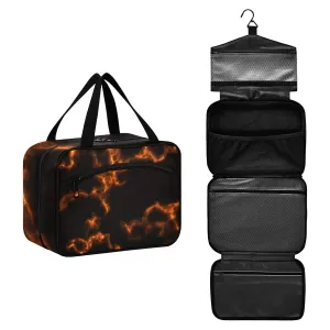 susiyo Magma Texture Toiletry Bags with Hanging Hook Foldable Cosmetic Bag Travel Accessories- Medium