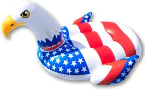 SWIMLINE ORIGINAL 90700 Patriotic Americana Eagle Pool Float | Oversized Ride-On Raft with Stable Design | Lounge Floatie Ideal for Summer Gatherings & Poolside Relaxation
