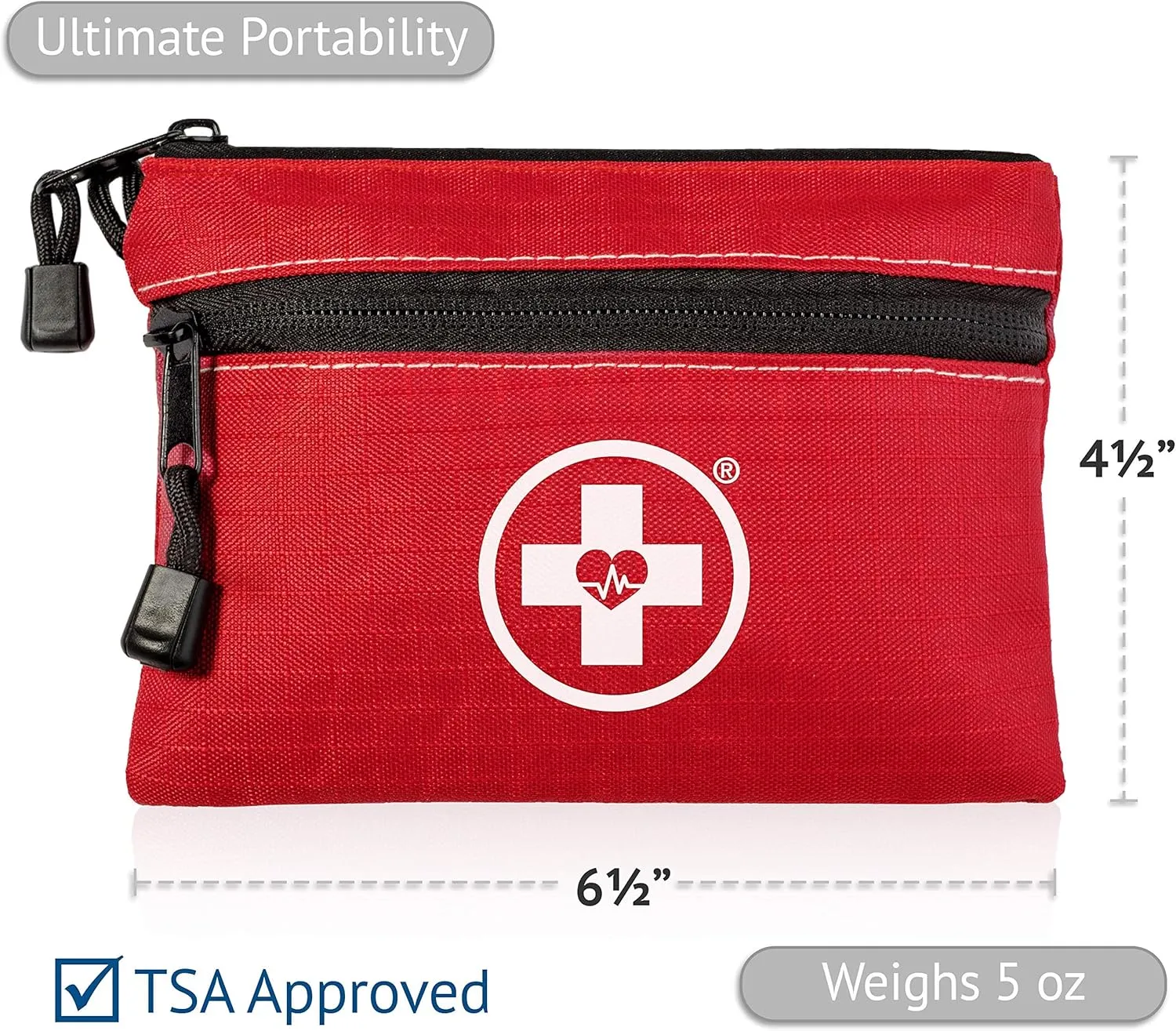 Swiss Safe 2-in-1 First Aid Kit for Car, Travel & Home, Businesses - Bonus Mini Kit for Medical Emergency Aid, Survival, Camping - FSA & HSA Eligible - 64 Piece, 25 Pack