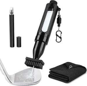 T TGBROS Golf Club Cleaner Kit – 3-in-1 Leak-Proof Water Golf Club Brush with Heavy-Duty Magnet, Golf Towel & Groove Cleaner – Portable Golf Club Cleaner Tool Set Long Lasting