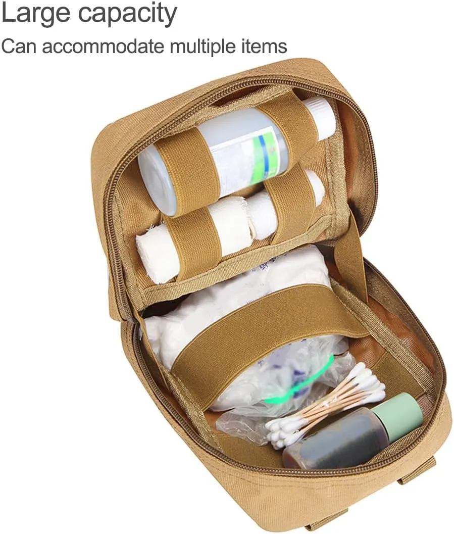 Tactical First Aid Pouch Molle EMT Pouches Military Medical Bag Outdoor Emergency Survival Kit Quick Release Design