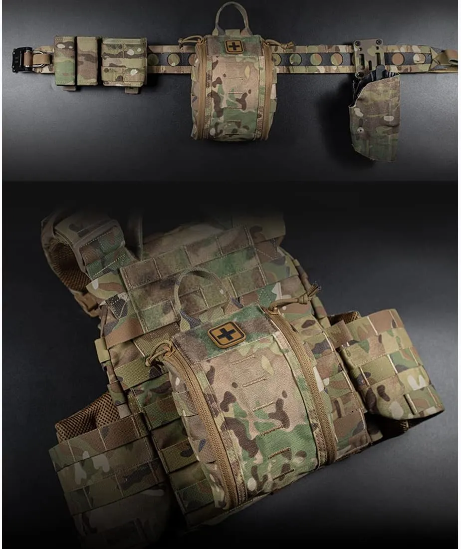 Tactical MOLLE First Aid Pouch Storage Pocket Bag Dump Pouch EMT IFAK Trauma Pouch