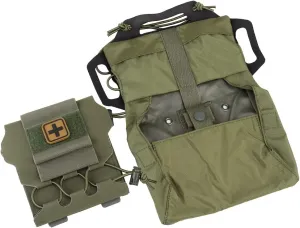 Tactical MOLLE First Aid Pouch Storage Pocket Bag Two Piece System, Dump Pouch IFAK Nylon EMT Trauma Pouch Everyday Carry