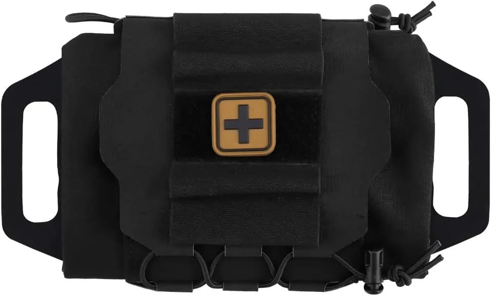 Tactical MOLLE First Aid Pouch Storage Pocket Bag Two Piece System, Dump Pouch IFAK Nylon EMT Trauma Pouch Everyday Carry