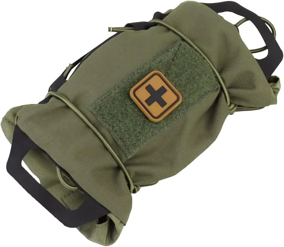 Tactical MOLLE First Aid Pouch Storage Pocket Bag Two Piece System, Dump Pouch IFAK Nylon EMT Trauma Pouch Everyday Carry