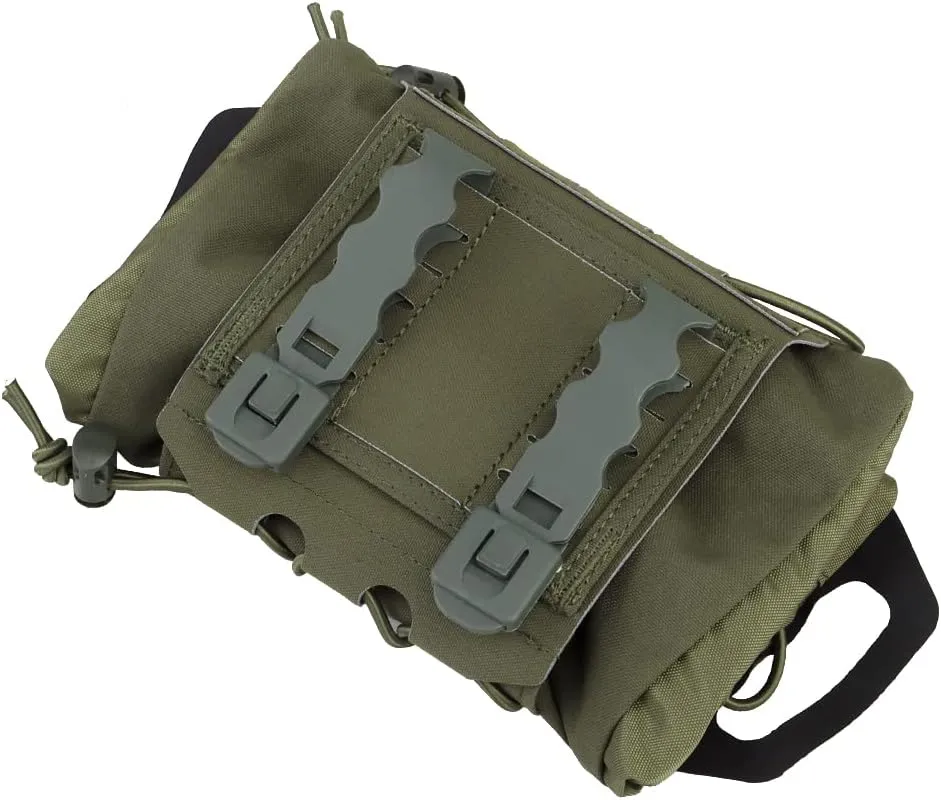 Tactical MOLLE First Aid Pouch Storage Pocket Bag Two Piece System, Dump Pouch IFAK Nylon EMT Trauma Pouch Everyday Carry