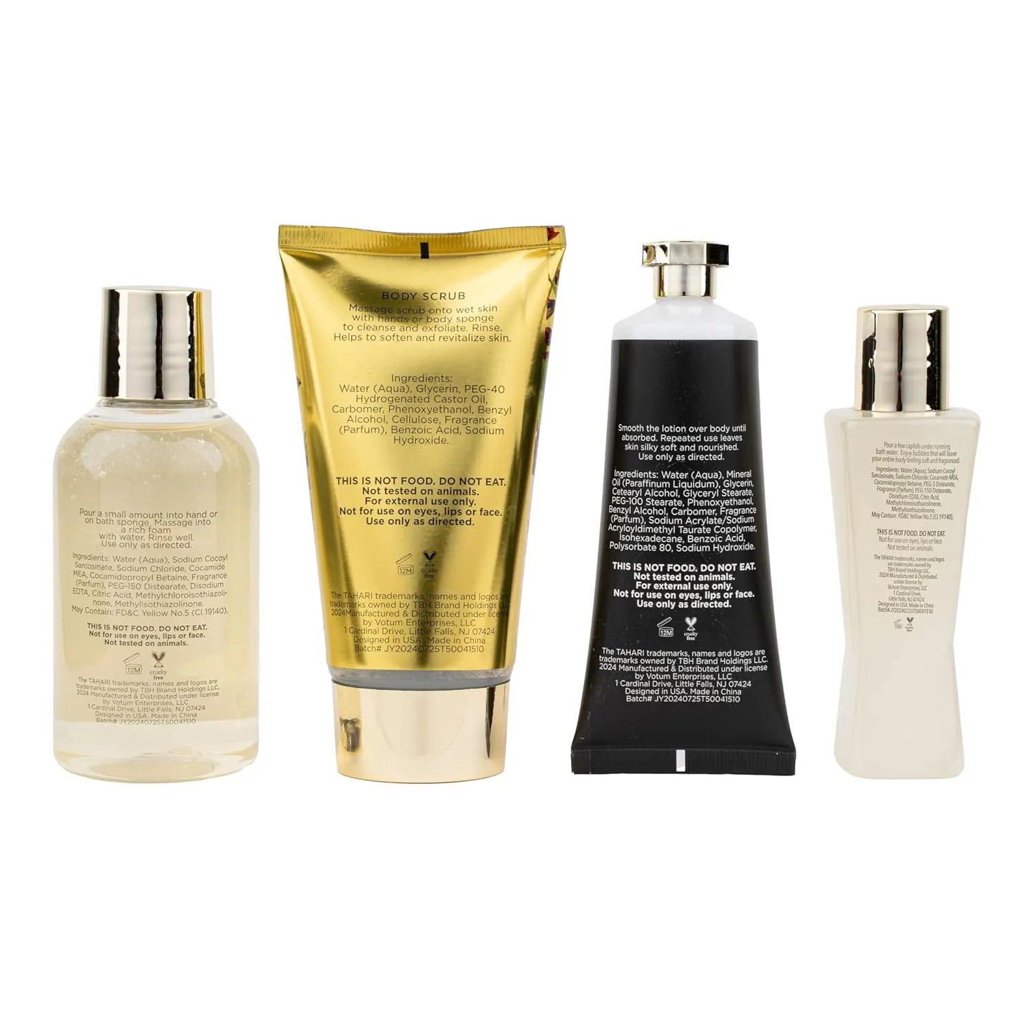 Tahari Vanilla Jasmine Spa Gift Set for Women – Luxurious Bath Kit with Body Lotion, Body Wash, Hand Cream & Body Mist – Perfect SelfcareGifts for Women (Midnight Floral)