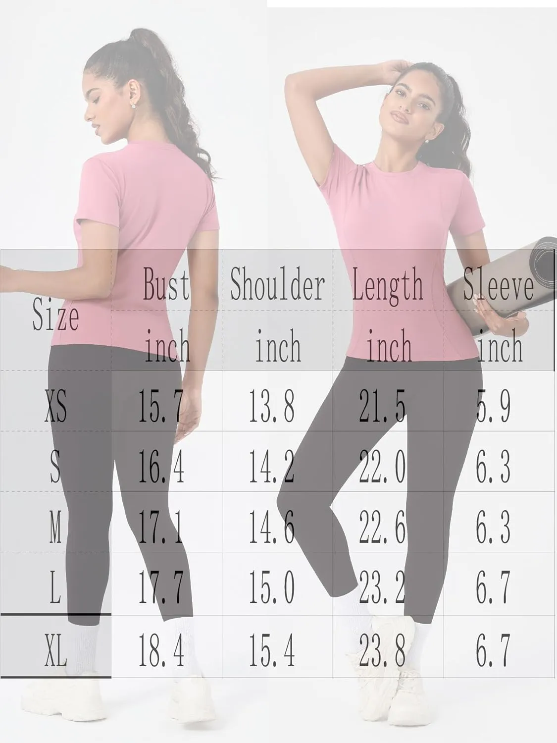 TAISIM Women's Dry Fit Workout Shirt Crew Neck Compression Top