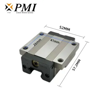 Taiwan PMI MSB15E Linear Guide Bearings, Slider Block MSB15ESSFC Carriage for CO2 Laser Engraving Cutting Machine