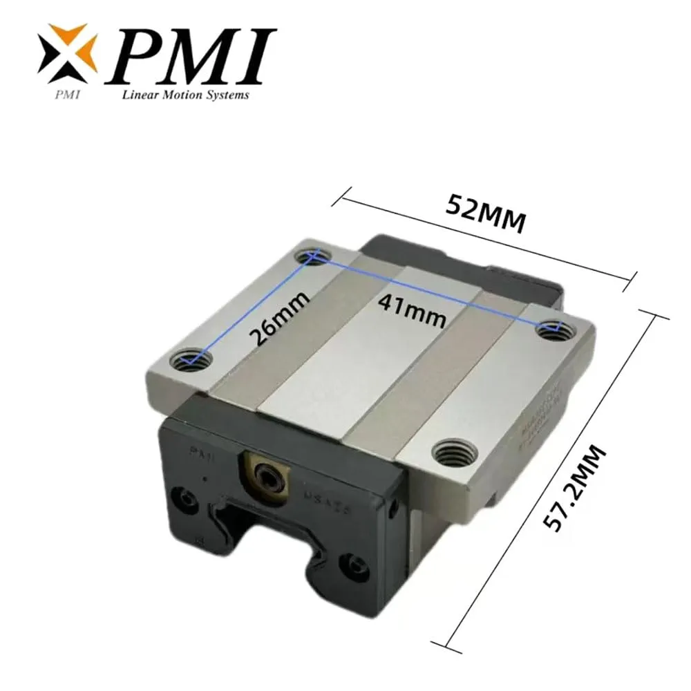 Taiwan PMI MSB15E Linear Guide Bearings, Slider Block MSB15ESSFC Carriage for CO2 Laser Engraving Cutting Machine