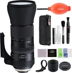 Tamron SP 150-600mm f/5-6.3 Di VC USD G2 for Canon EF with Pixel Advanced Accessory and Travel Bundle | Tamron 6 Year USA Warranty | AFA022C-700 | Tamron SP 150-600mm Canon EF