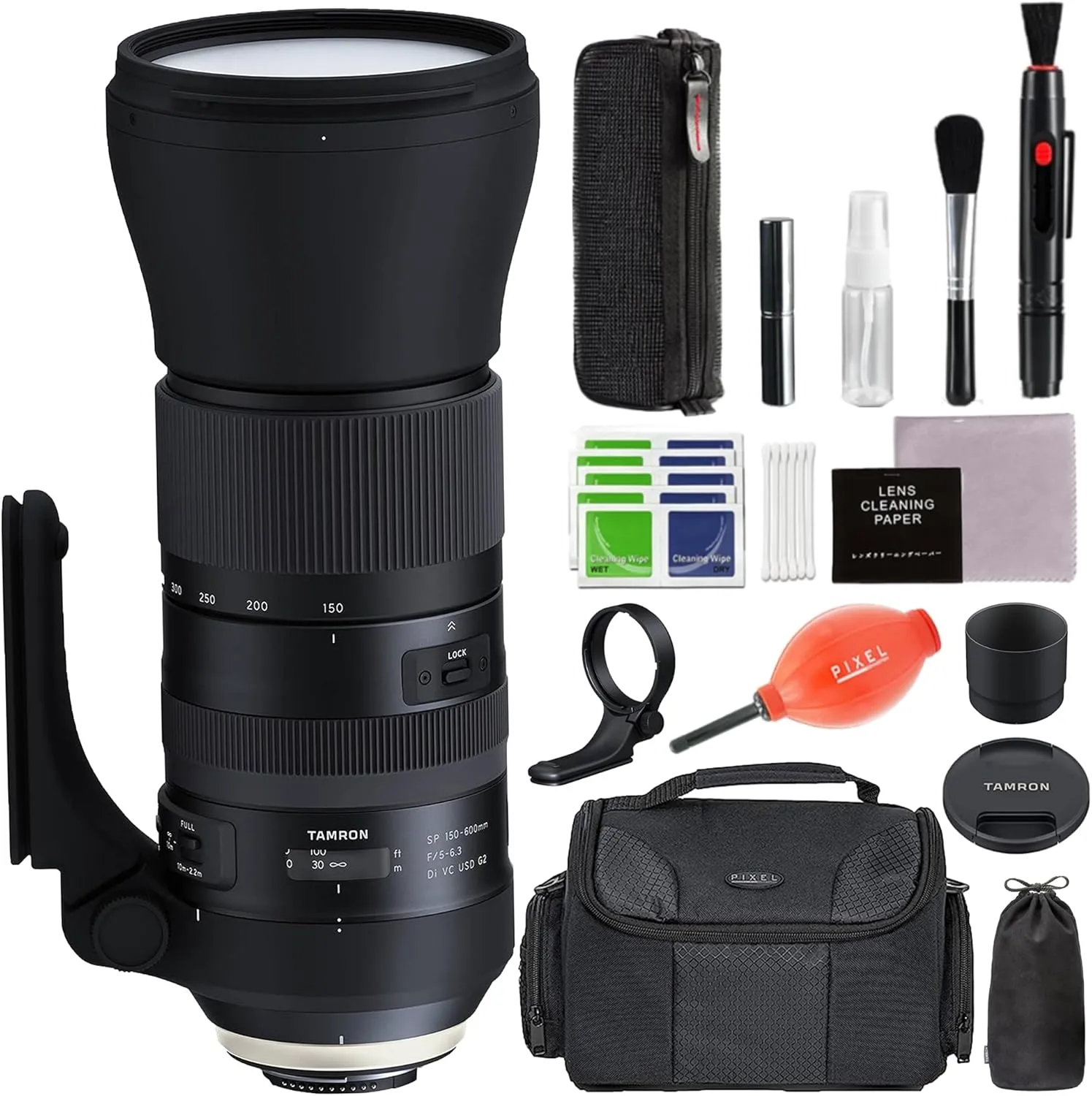 Tamron SP 150-600mm f/5-6.3 Di VC USD G2 for Nikon F With Advanced Accessory and Travel Bundle | 6 Year USA Warranty | AFA022N-700