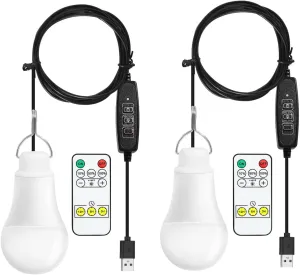 Taysing USB Light,USB Lamp,Camping Lights,7W Dimmable Hanging Portable Emergency Light Tent Lights for Power Station Solar Panel Charger Power Bank Power Outage Camping Outdoor Hurricane,2 Pack 3000K