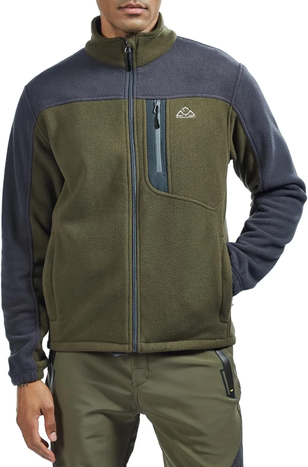 TBMPOY Men's Fleece Jackets Lightweight Full-Zip Fall Jacket Warm Winter Coats Outdoor Hiking with Pockets