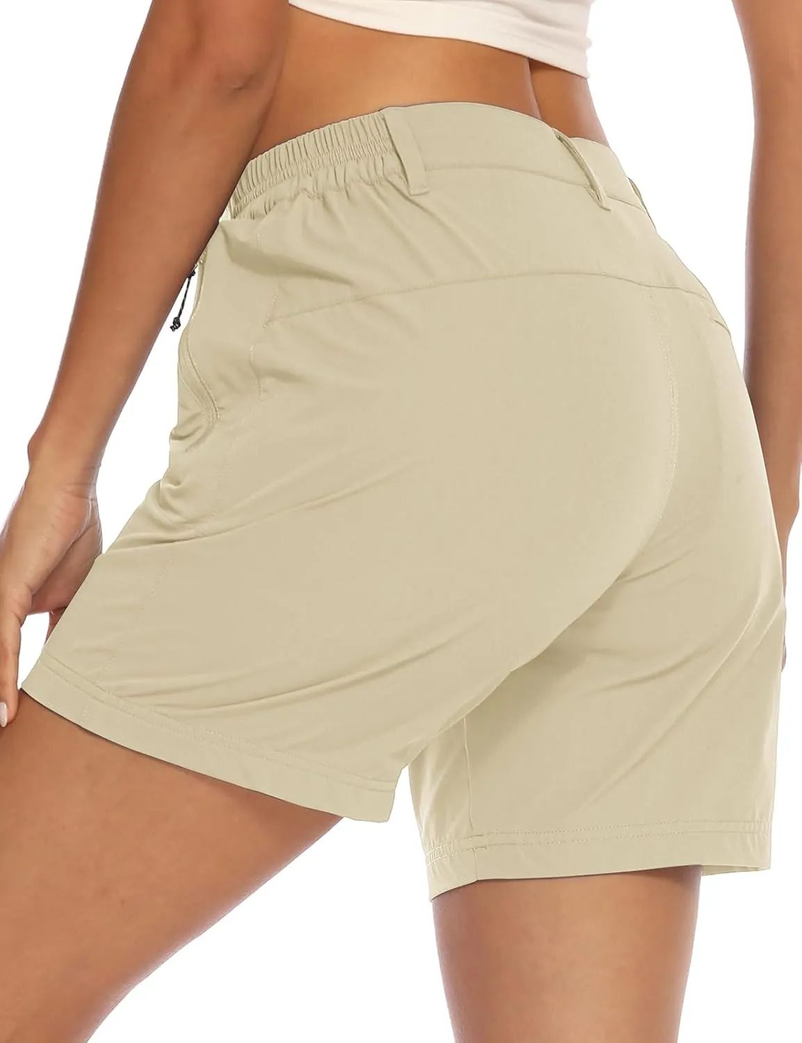 TBMPOY Women's 6" Hiking Cargo Shorts Quick Dry with Pockets Work Golf Short Lightweight Outdoor Active Summer for Women