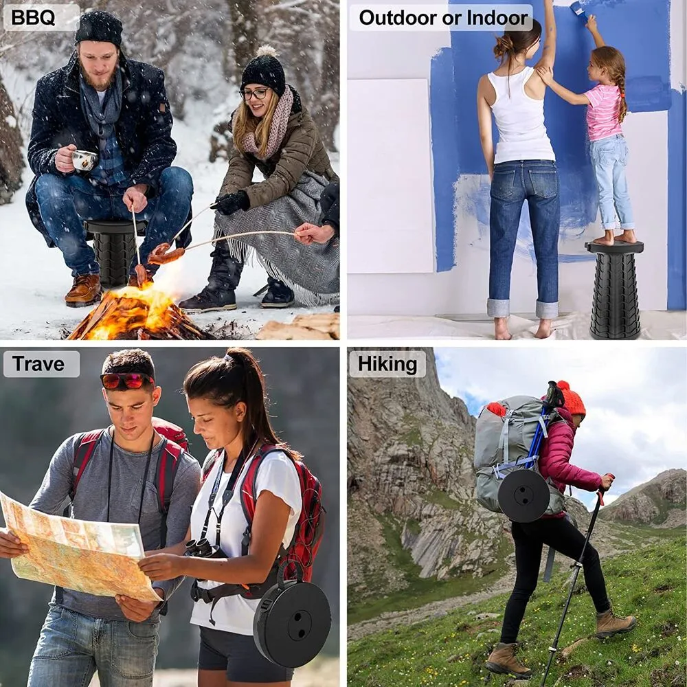 Telescopic Camping Stool - Portable Outdoor Chair for Fishing and Camping