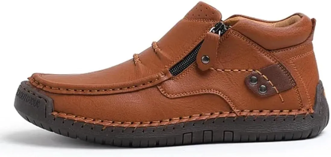 The First Young Driving Boots, The First Young Boots Mens, Handmade Premium Leather Slip-On Shoes Travel & Outdoor