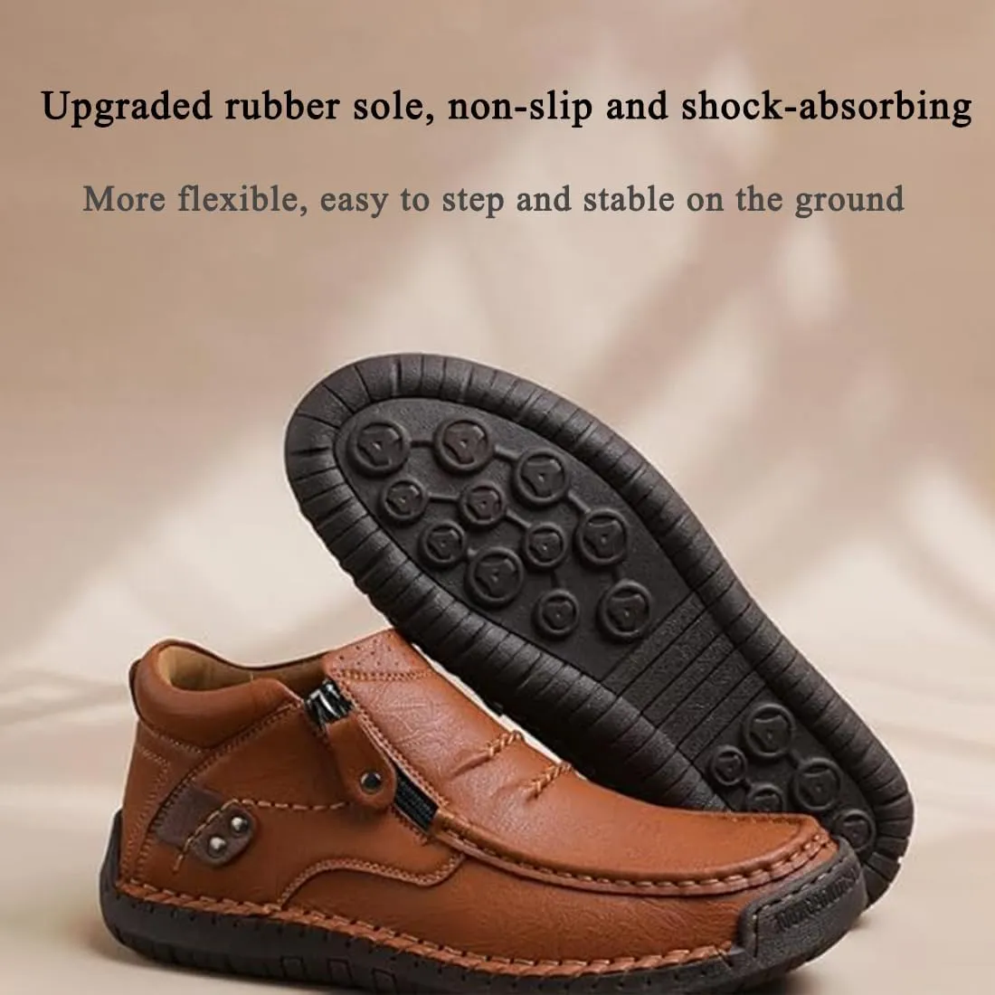 The First Young Driving Boots, The First Young Boots Mens, Handmade Premium Leather Slip-On Shoes Travel & Outdoor