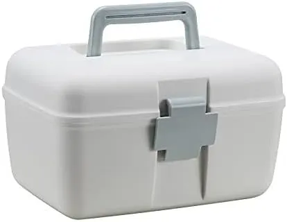 Thickened Double-Layer First Aid Kit Storage Box – Portable Medicine Organizer, Large Capacity Case for Home, Office, Travel & Medical Use(Blue)