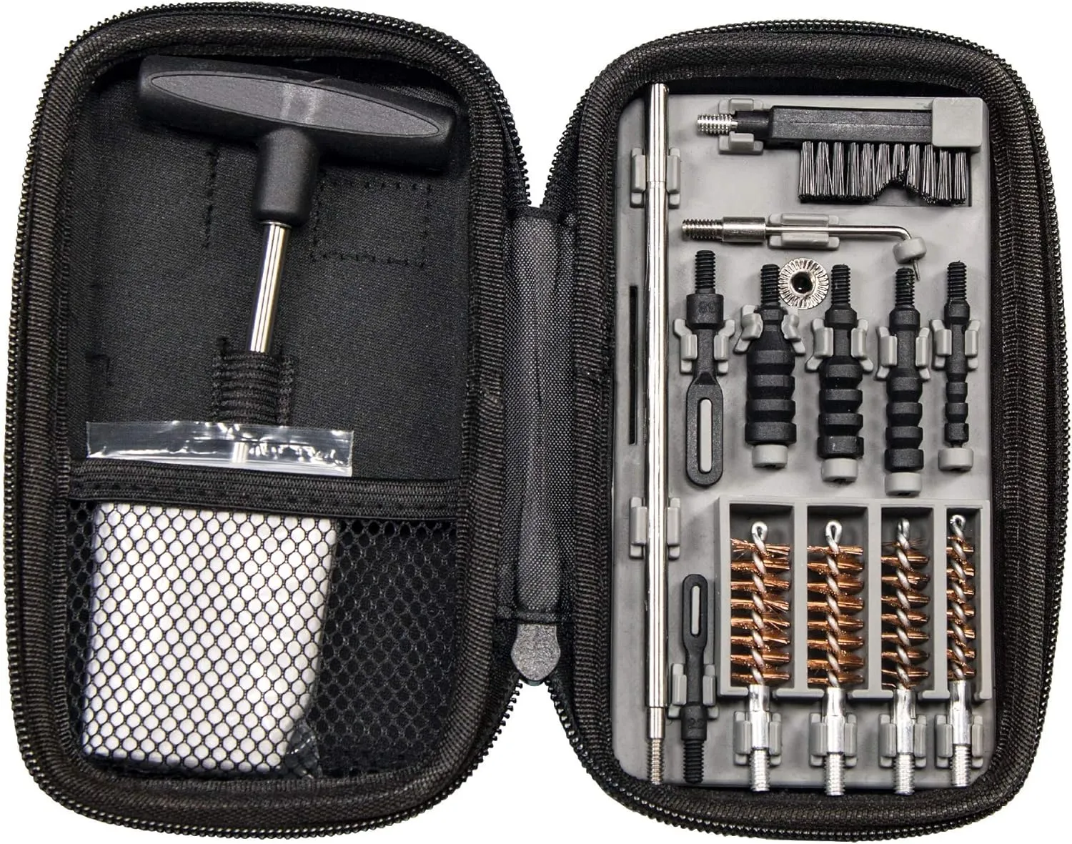 Tipton Compact Pistol Cleaning Kit for 9mm, 10mm, .22, .357, .38, .40 and .45 Caliber Handguns with Storage Case