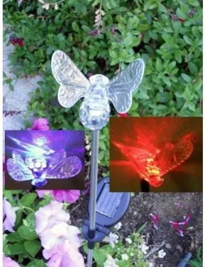 TMG Solar Powered Bumble Bee Garden/Yard Decor Stake Color Changing LED Light