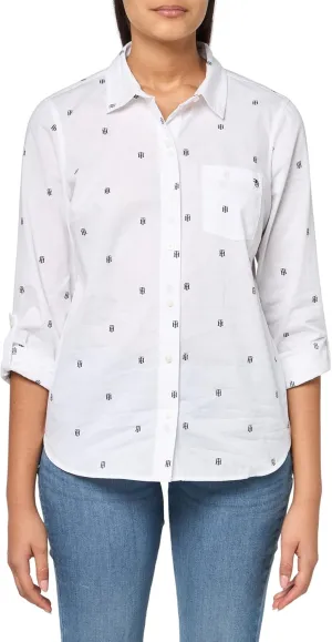 Tommy Hilfiger Women's Sportswear Roll Tab Top
