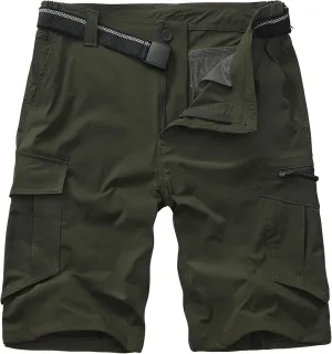 Toomett Mens Hiking Cargo Shorts Quick Dry Lightweight Travel Fishing Camping Golf Shorts with Multi Pockets