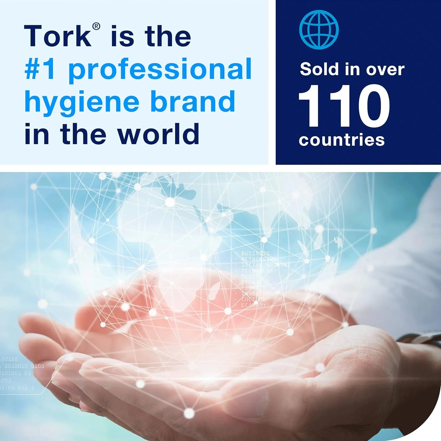 Tork Matic Hand Towel Roll, White With Gray Leaf, Advanced, H1, 100% Recycled Fiber, High Absorbency, Medium Capacity, 2-Ply, 6 Rolls x 525 ft - 290092A