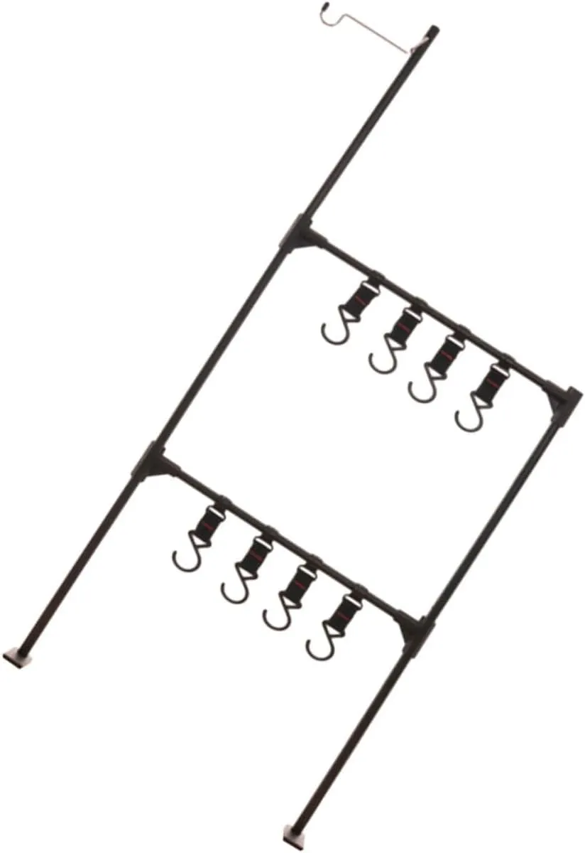 Totority Camping Triangle Storage Rack Aluminum Camping Table Folding Storage Rack Easy Install Bracket Outdoor Hanger Gadgets