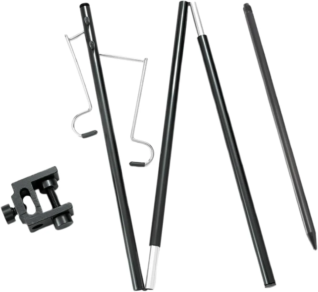 Totority Portable Camping Light Stand Sturdy Aluminum Folding Mini Lamp Holder for Tent Outdoor Light Bracket Flash for Tent