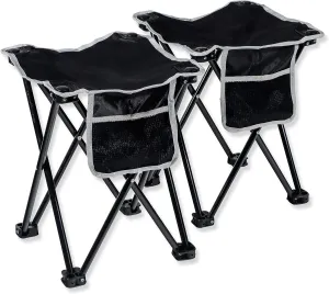 Trademark Innovations Outdoor Camping Hiking Fishing Hunting Folding Stool (Pack of 2)