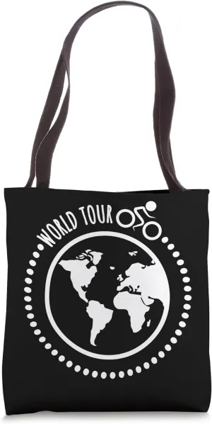 Travel Bon Voyage World Traveller Explorer Bike Tour Tote Bag