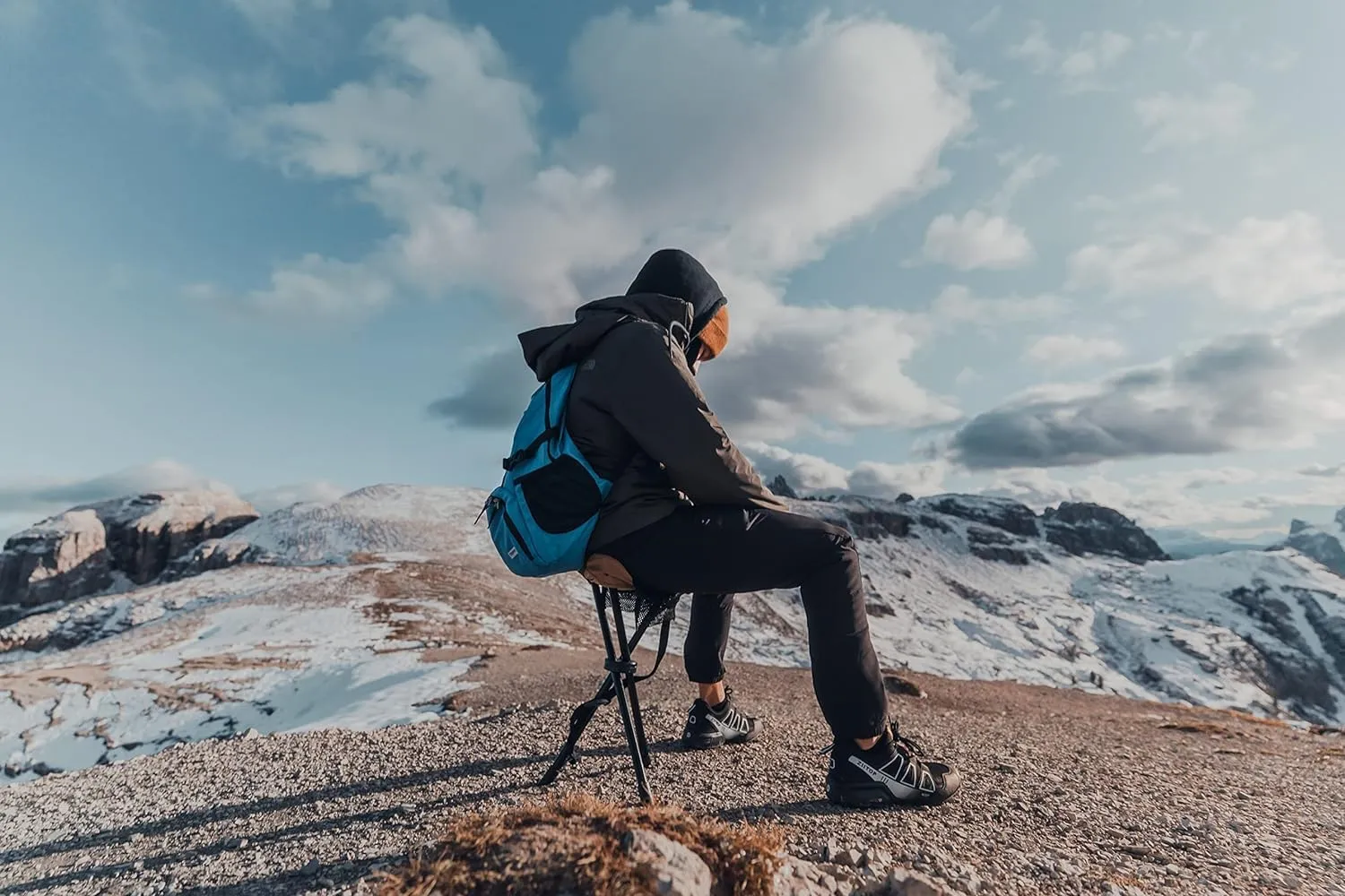 Travel Chair Slacker Tripod Chair for Camping, Lightweight Chair, Adjustable Carry Strap for Easy Transport Made with Recycled Fabric Perfect for Outdoor Adventures, Repreve (Brown/Khaki)