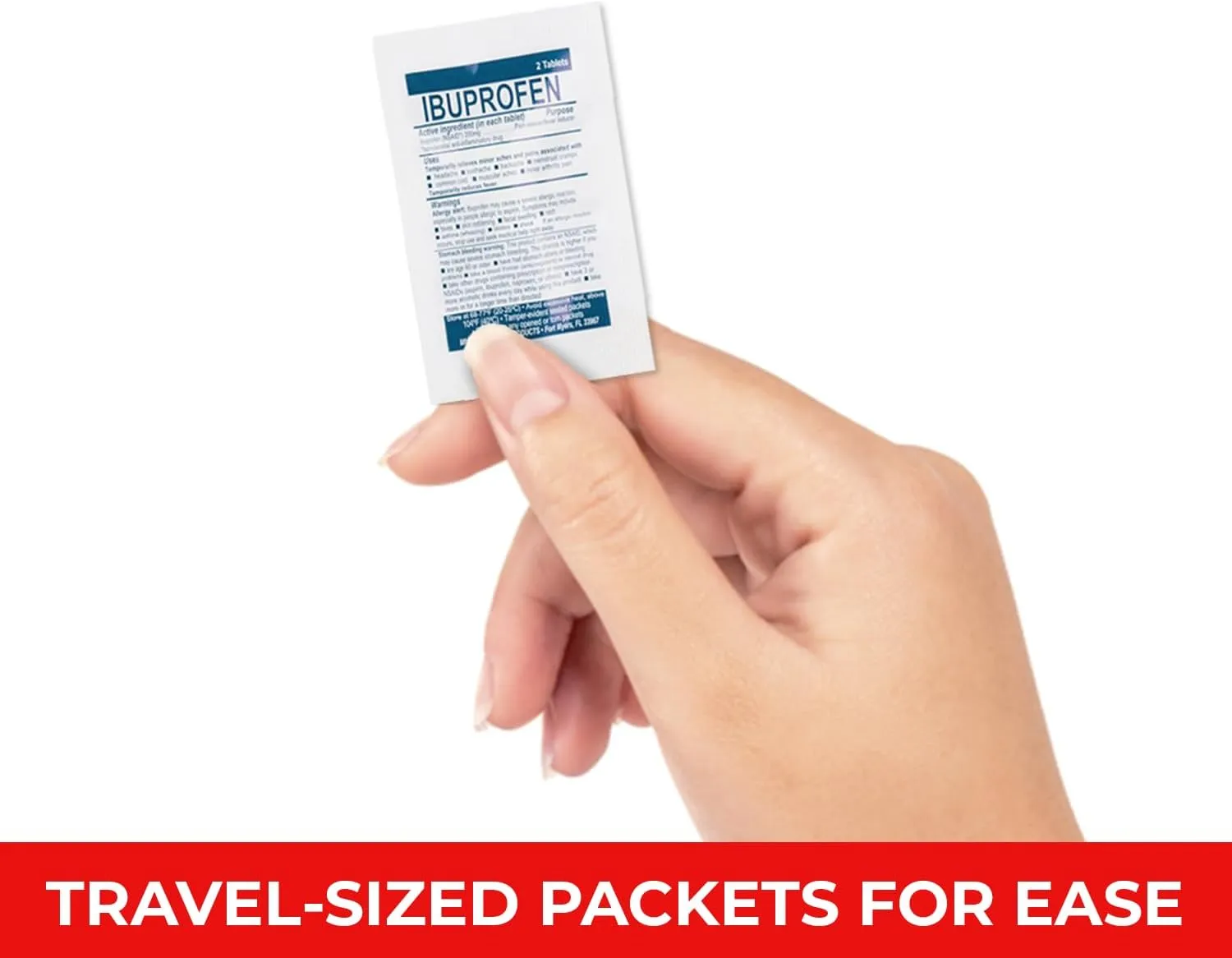 Travel RX Medicine Kit - Bulk Travel Medicine Kit with Individually Wrapped Medicine & Bag for Indigestion, Motion Sickness & More by Real Vitamins (1 Kit)