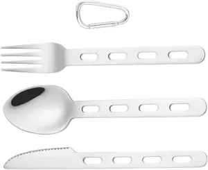 Travel Silverware Set 3 Pack Camping Utensils Stainless Steel Cutlery Kit Sets for Camping Hiking Outdoor Adventures