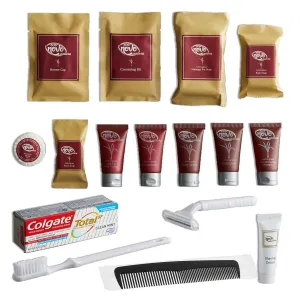 Travel Size Toiletries Set: Toiletry Kit Includes, Shampoo, Conditioner, Body Wash, Hand And Body Lotion, Conditioning Shampoo, Facial   Massage Bar Soap, Hygiene Pack, Shower Cap, Razor, Cream  More