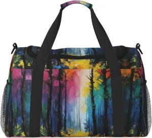 Tree Art print Weekender Overnight Carry On Bag Gym Luggage Bag Duffel Bag for Travel Women